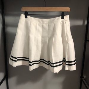 NWT Forever 21 white and black cheerleader skirt